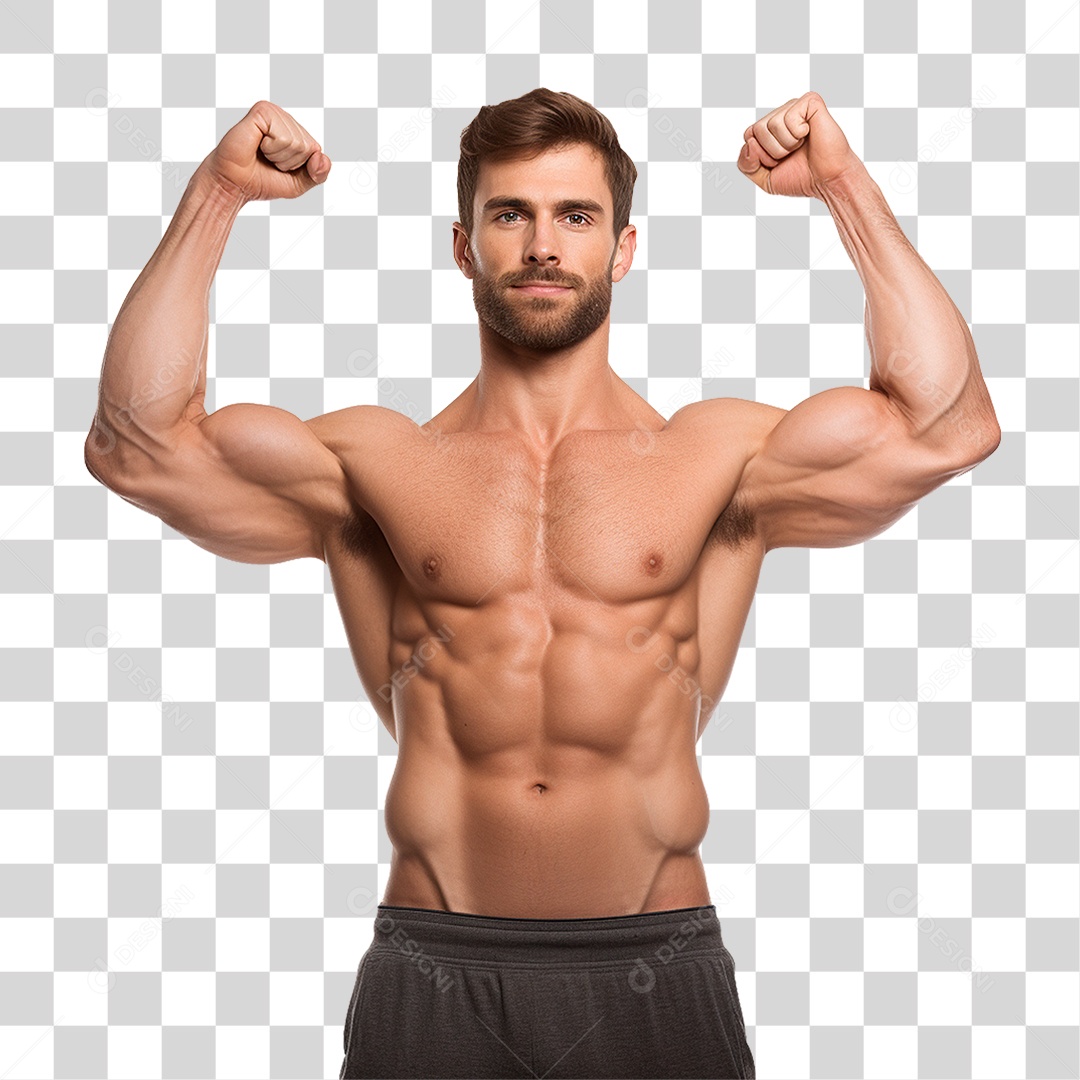 Homem Musculoso PNG Transparente