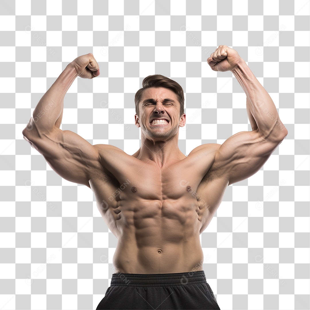 Homem Atleta de Academia PNG Transparente