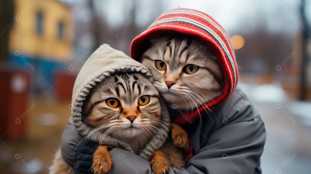 Gatinhos fofos deitado.