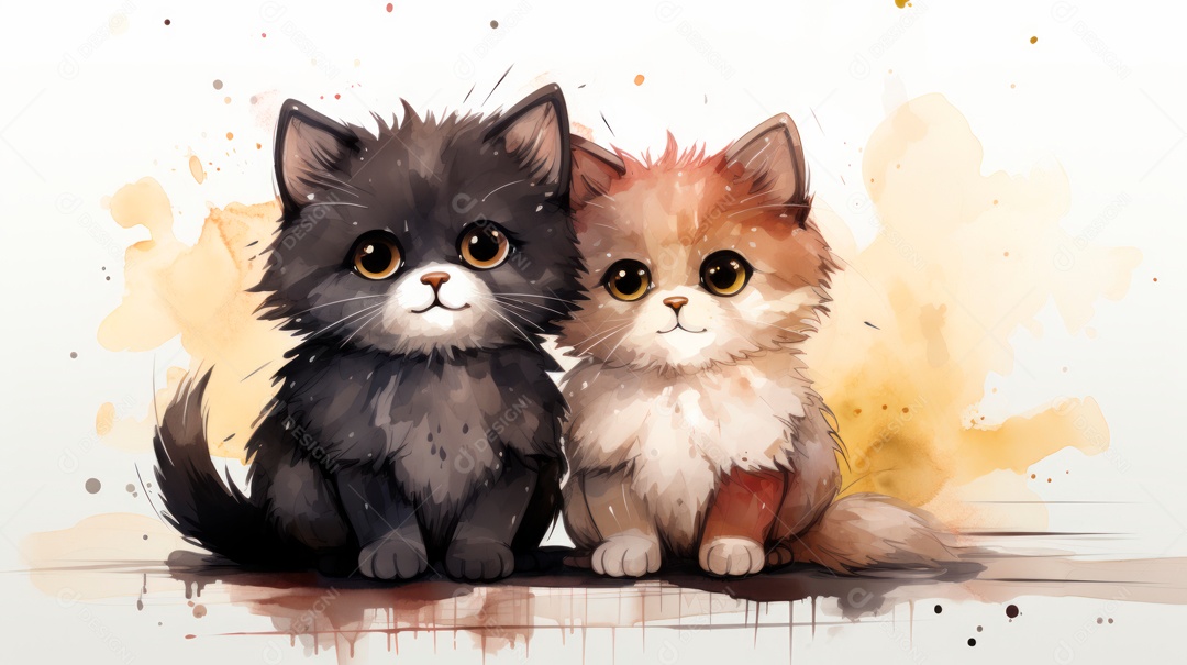 Gatinhos fofos deitado.