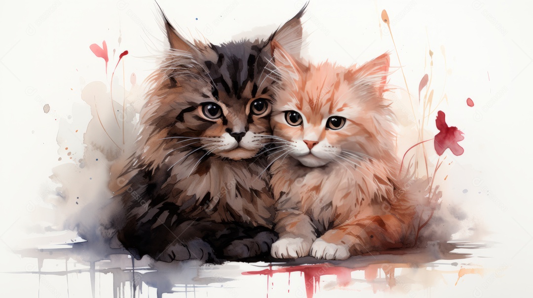 Gatinhos fofos deitado.