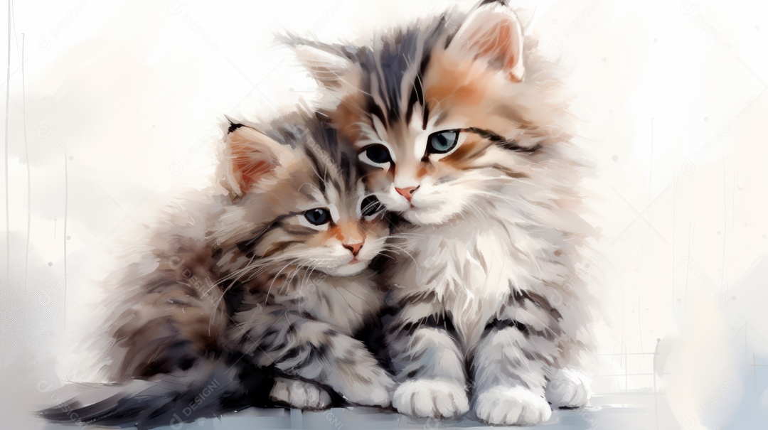 Gatinhos fofos deitado.