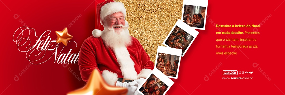 Carrossel Feliz Natal Descubra a Beleza em Cada Detalhe Presente que Encantam Social Media PSD Editável