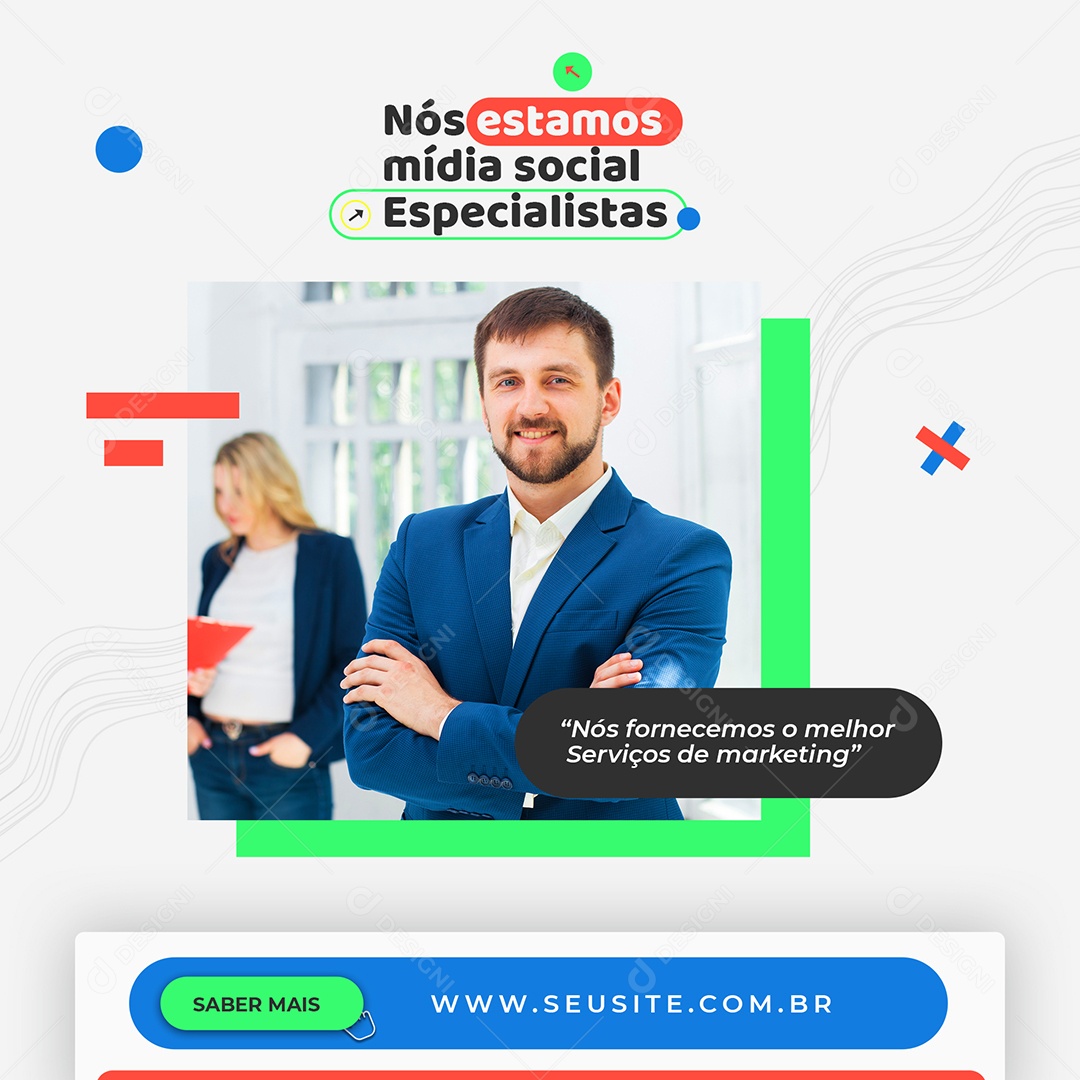 Serviços De Matketing Digital Social Media PSD Editável