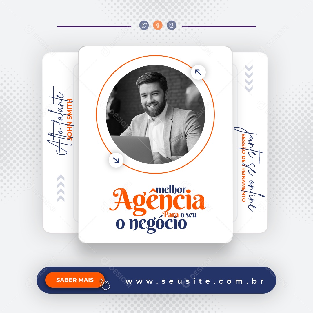 Melhor Agência Para Seu Negócio Social Media PSD Editável
