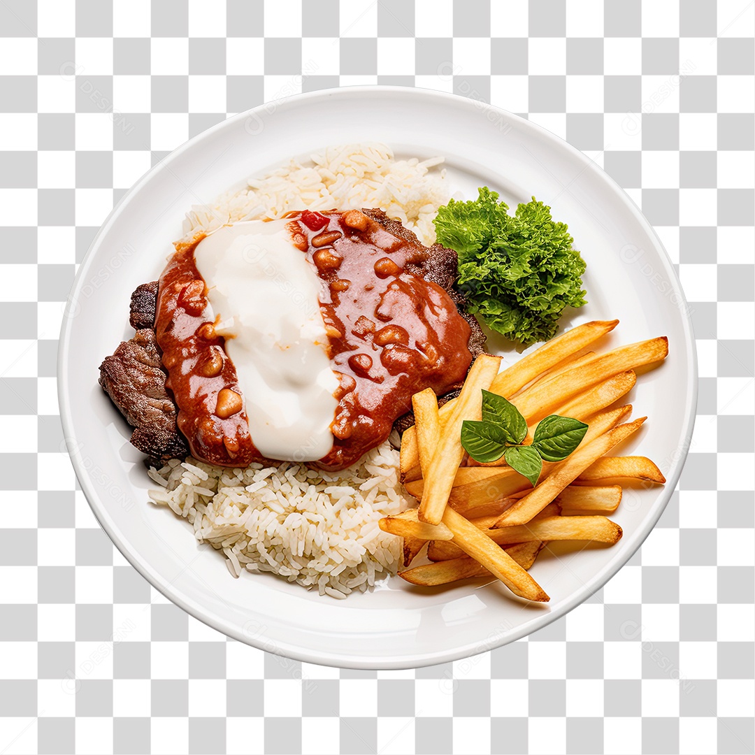 Prato de Comida Executivo PNG Transparente