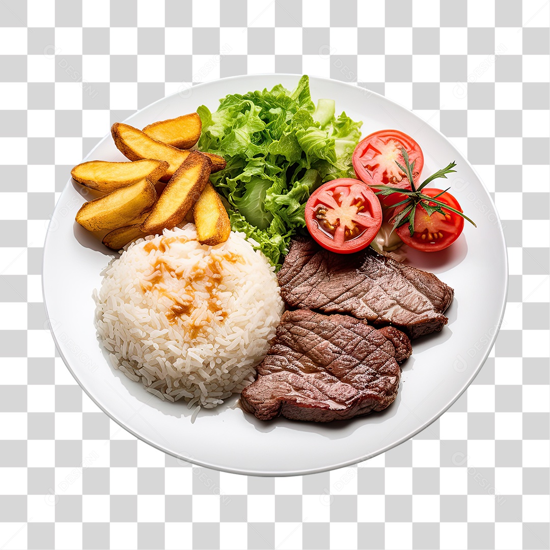 Prato de Comida Executivo PNG Transparente