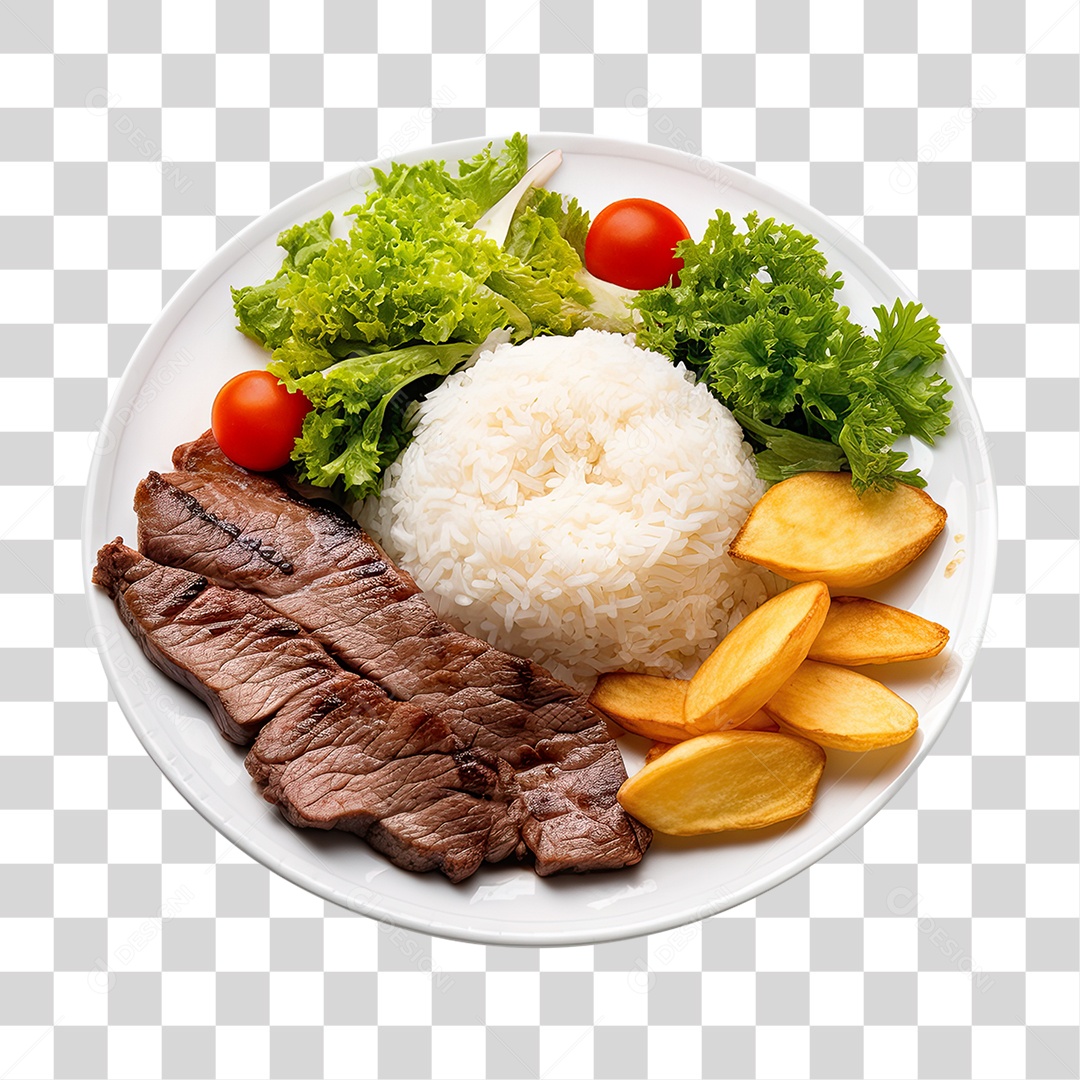 Prato de Comida Executivo PNG Transparente