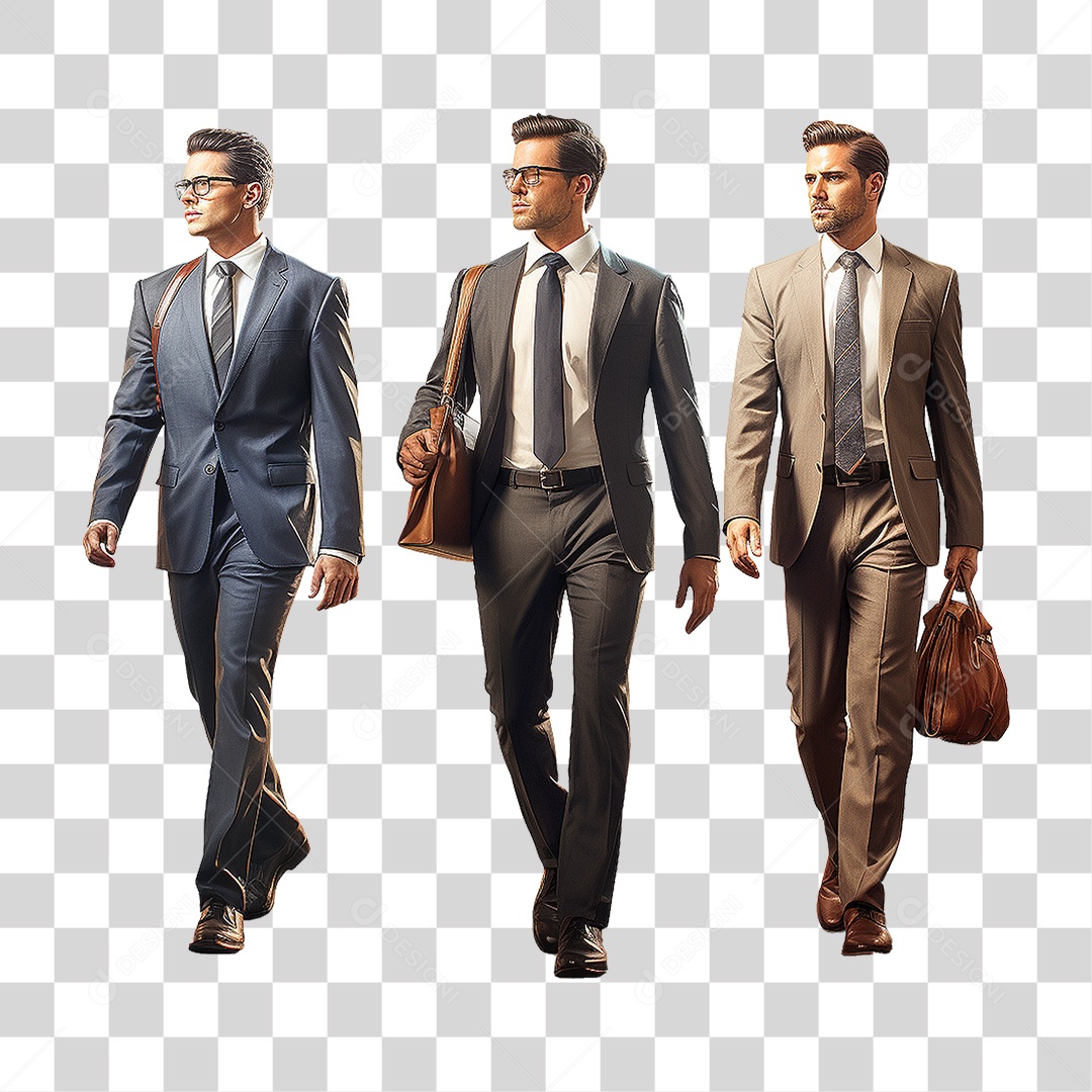Homens Empresários de Terno PNG Transparente
