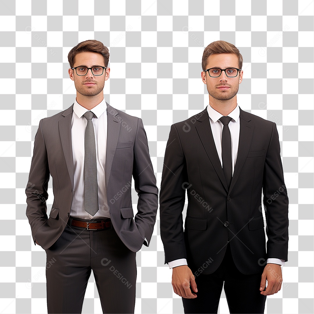 Homens Empresários de Terno PNG Transparente