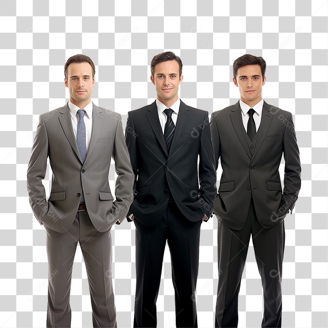 Homens Empresários de Terno PNG Transparente
