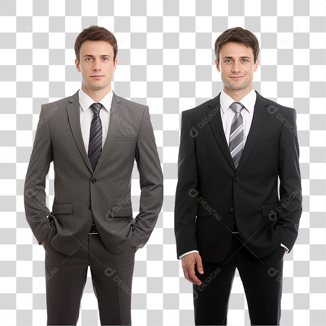 Homens Empresários de Terno PNG Transparente