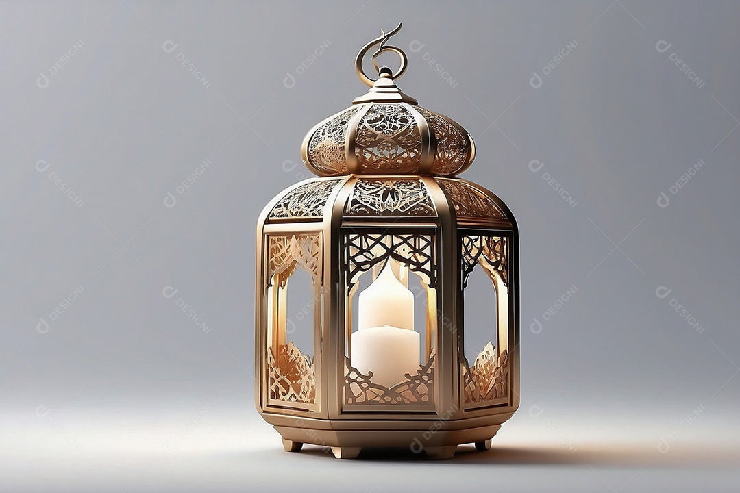 Ramadã com suporte de velas