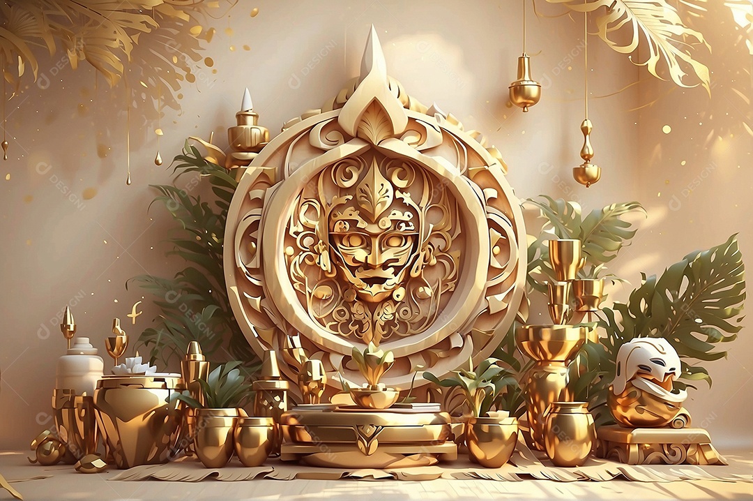 Ilustração de celebração do Ramadã para mídias sociais