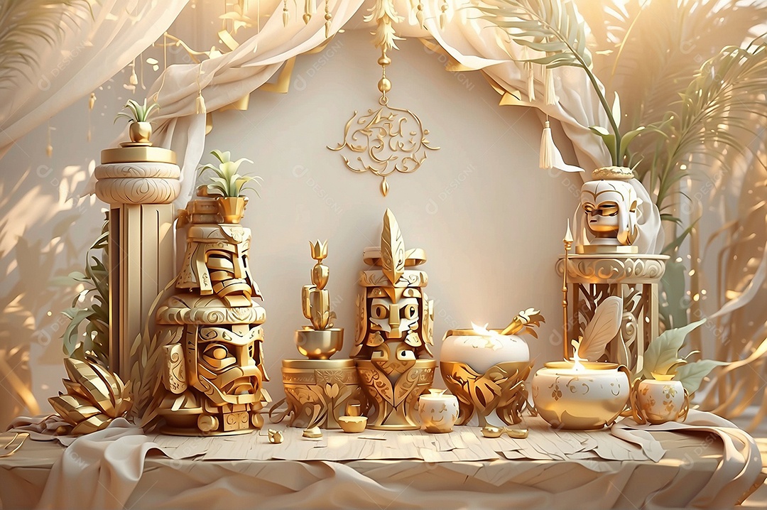 Ilustração de celebração do Ramadã para mídias sociais