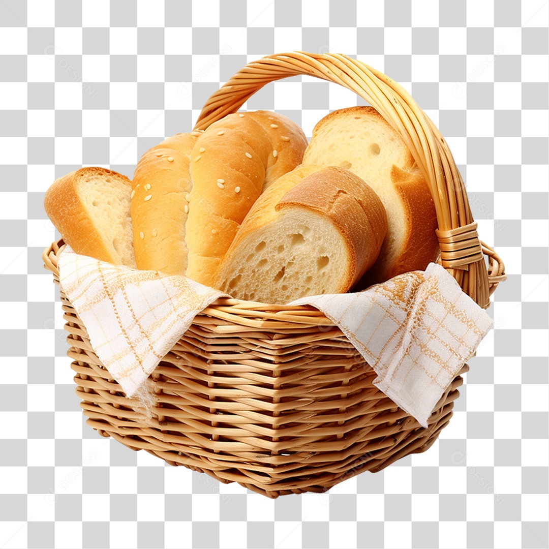 Cesta de Pães PNG Transparente