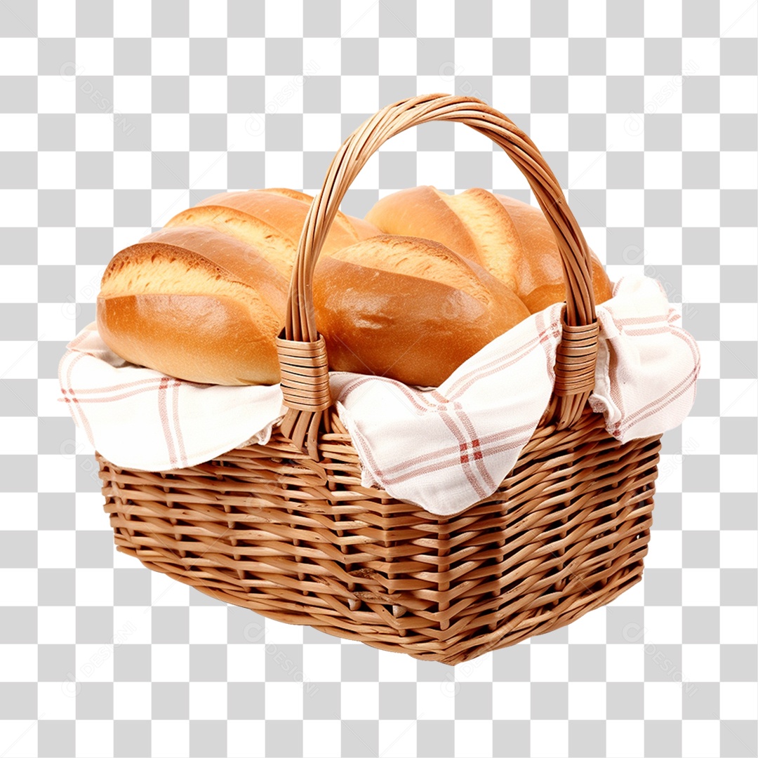 Cesta de Pães PNG Transparente