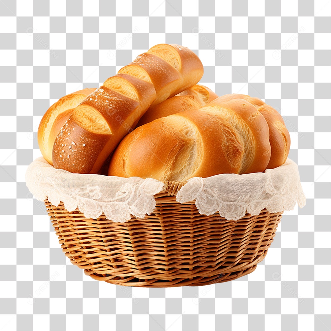 Cesta de Pães PNG Transparente