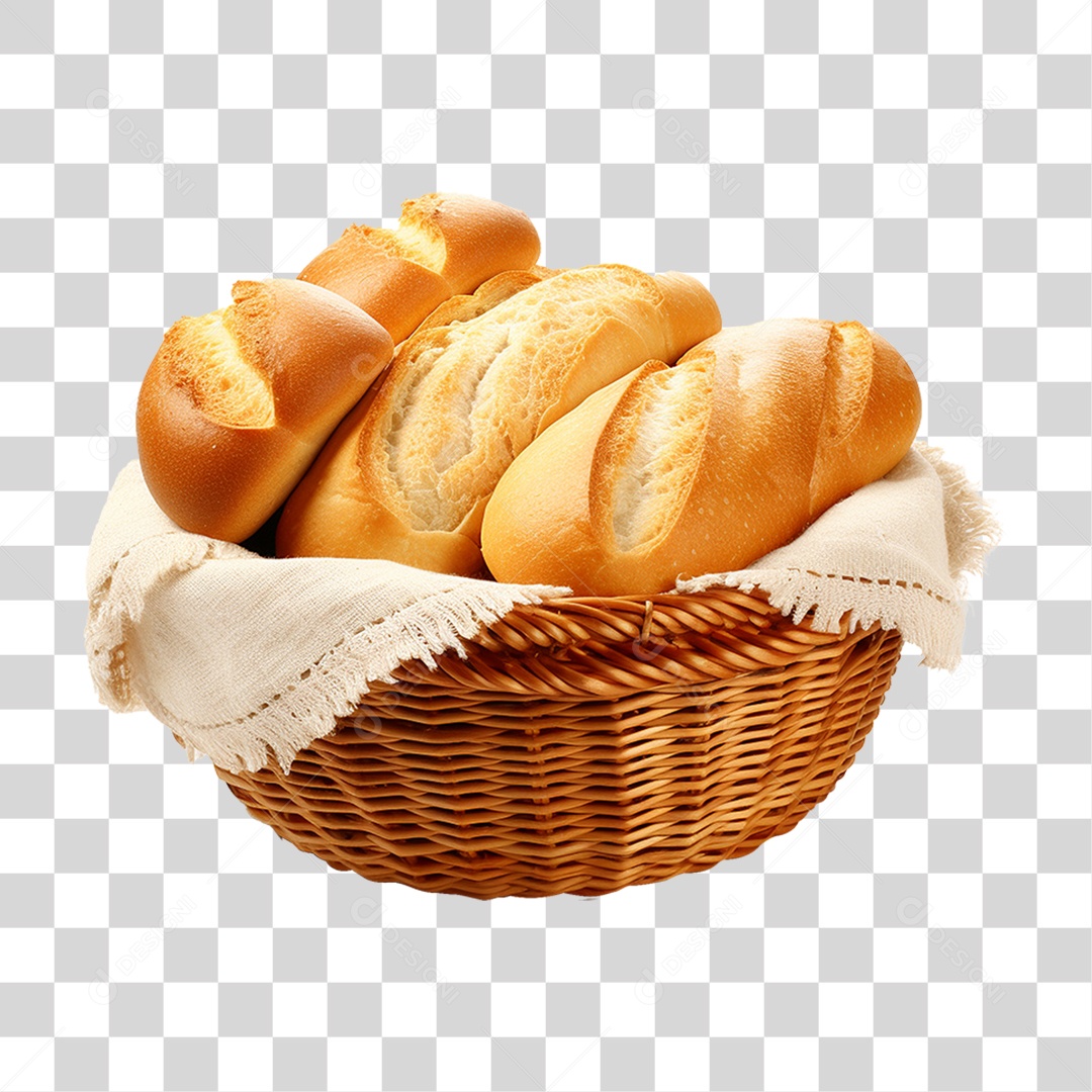 Cesta de Pães PNG Transparente