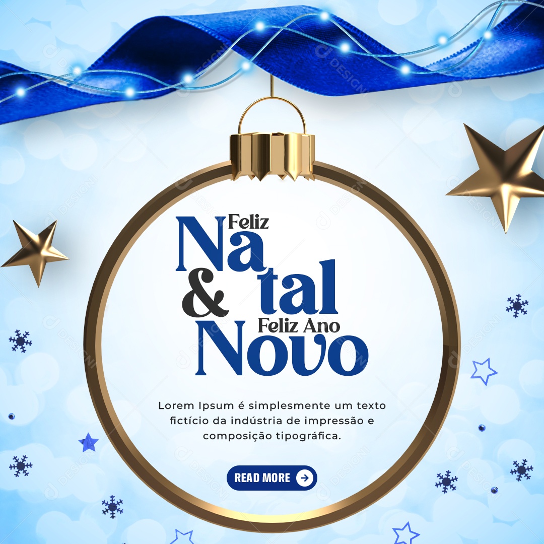 Feliz Natal & Ano Novo Social Media PSD Editável