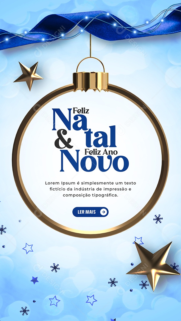 Story Feliz Natal & Ano Novo Social Media PSD Editável
