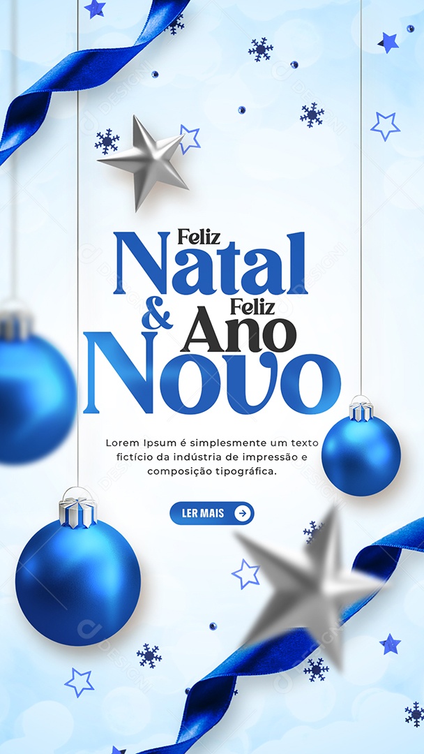 Story Social Media Feliz Natal 25 de Dezembro e Ano Novo 1 de Janeiro PSD Editável