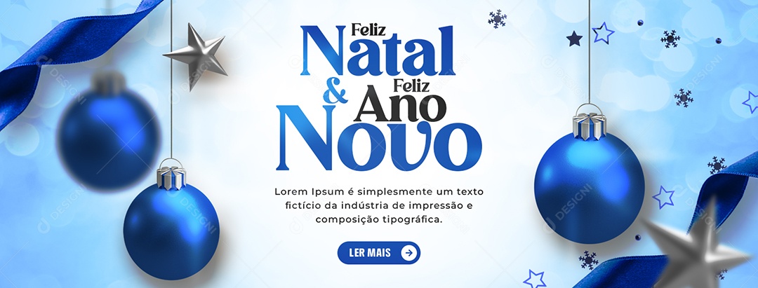Banner Social Media Feliz Natal 25 de Dezembro e Ano Novo 1 de Janeiro PSD Editável