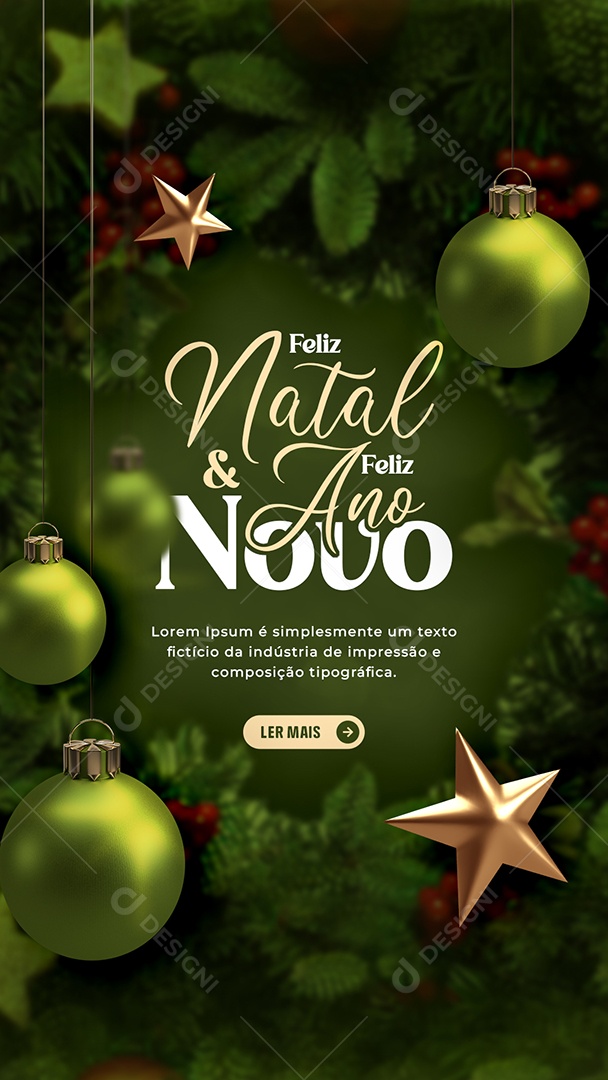 Story Merry Christmas & New Year Editable Social Media PSD