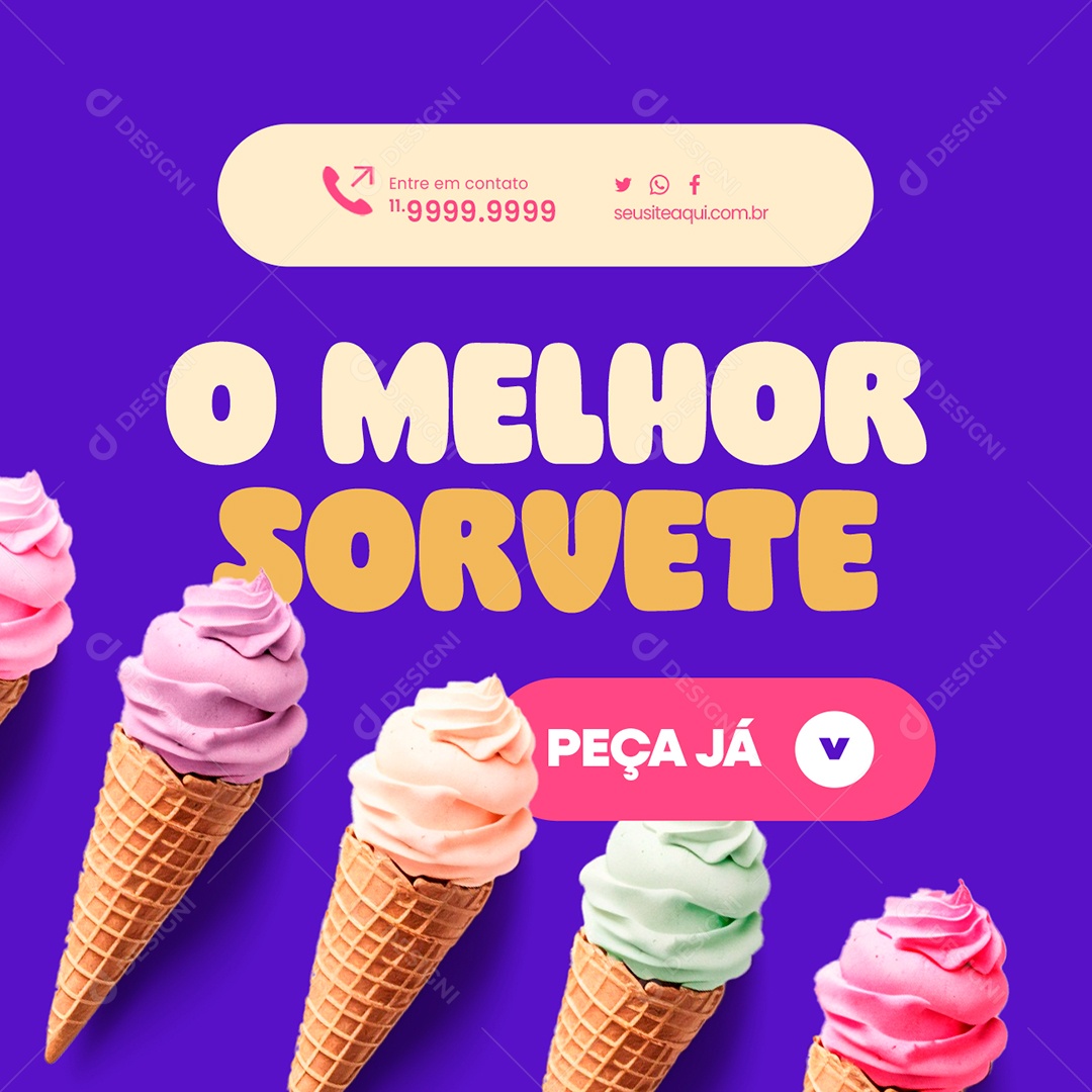 Sorveteria O Melhor Sorvete de Casquinha Peça Já