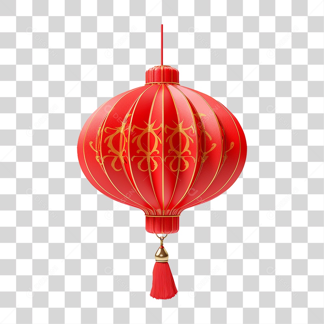 Balão Lanterna Chinesa PNG Transparente