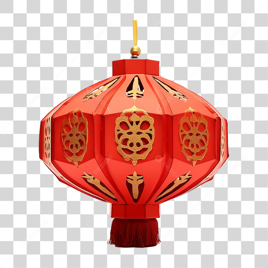 Balão Lanterna Chinesa PNG Transparente