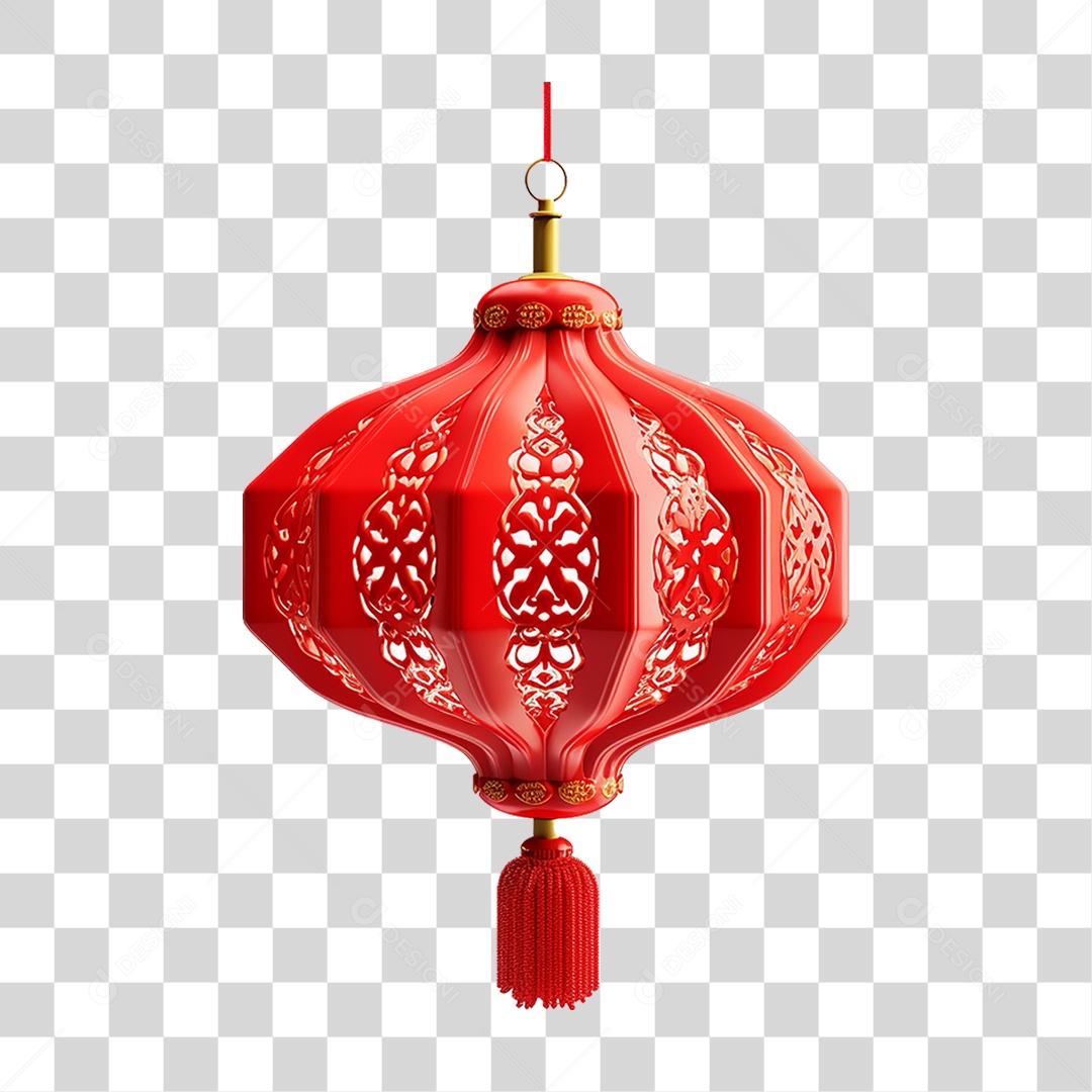 Balão Lanterna Chinesa PNG Transparente