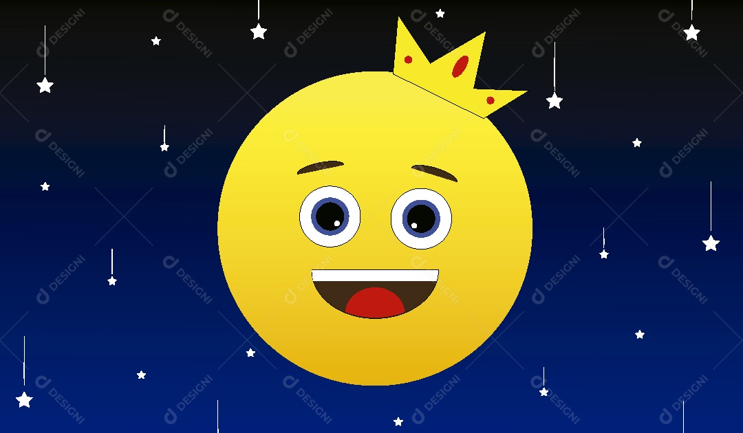 Emoji Feliz Ilustração Vetor EPS