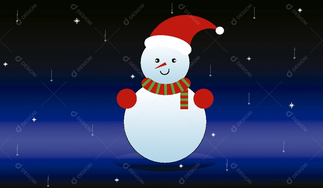 Boneco de Natal Ilustração Vetor EPS