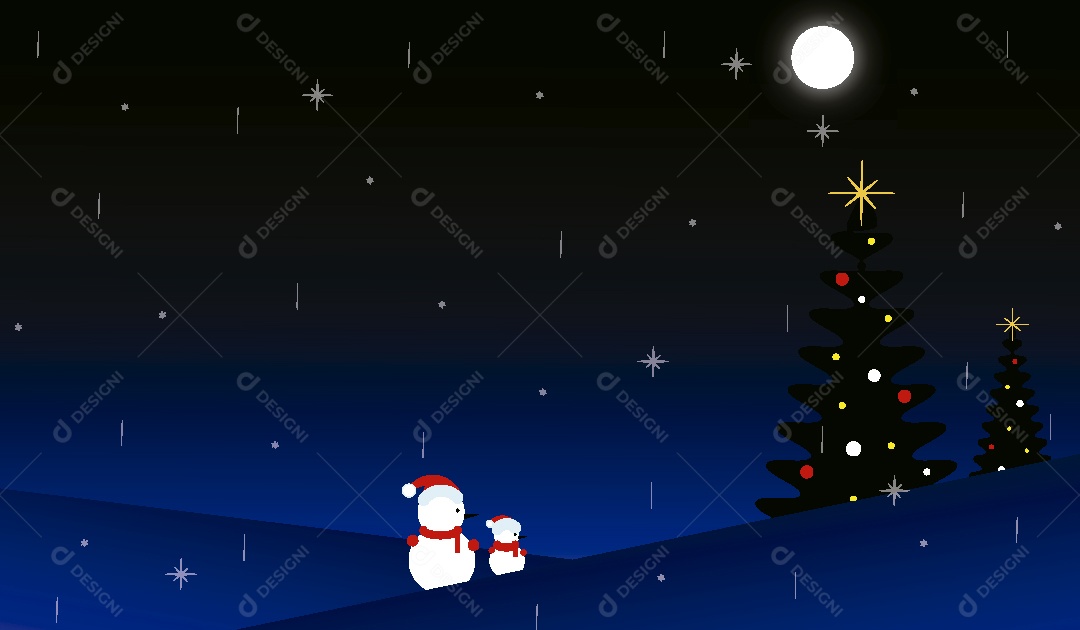 Cenário de Natal Ilustração Vetor EPS