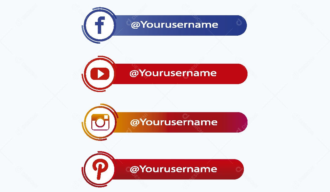 Conjunto de Redes Social Ilustração Vetor EPS