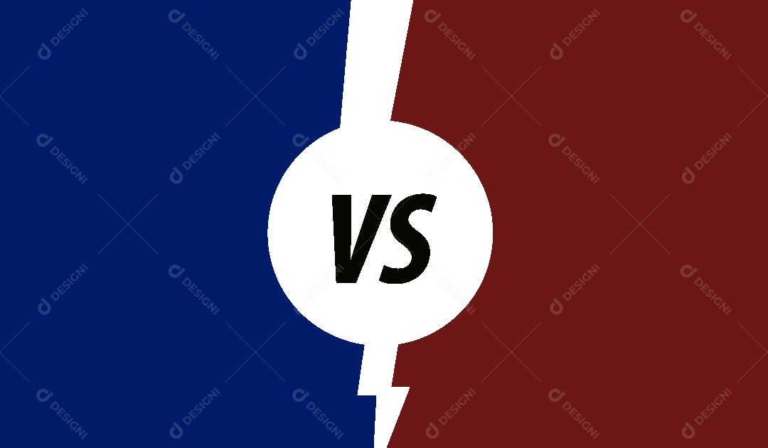 Background Azul Versus Vermelho Ilustrações Vetor EPS