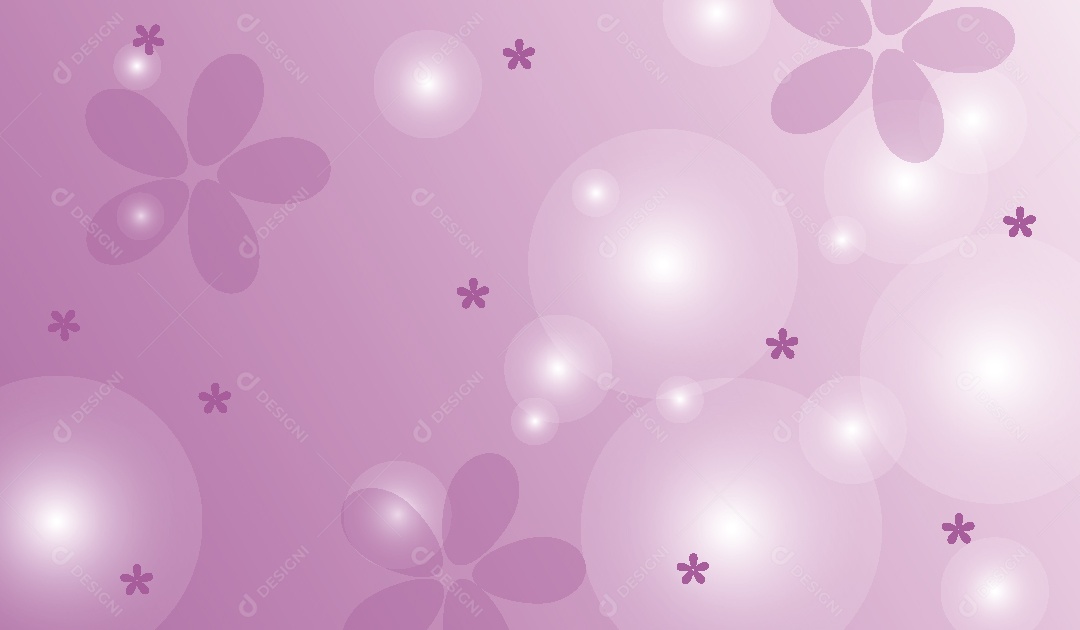 Background de Flores Ilustração Vetor EPS