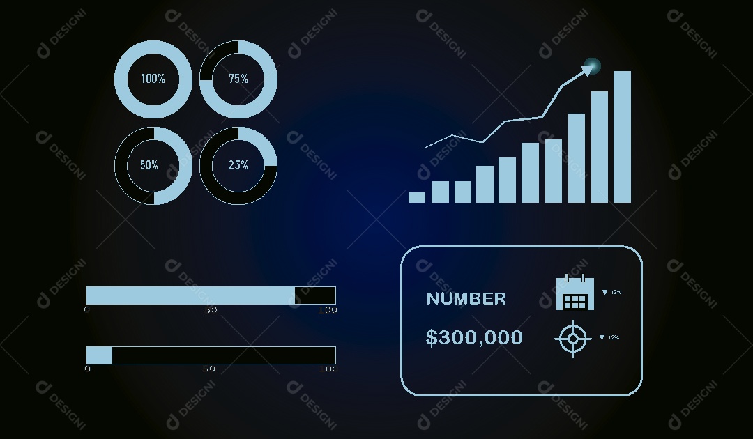 Conjunto de Gráficos Ilustração Vetor EPS