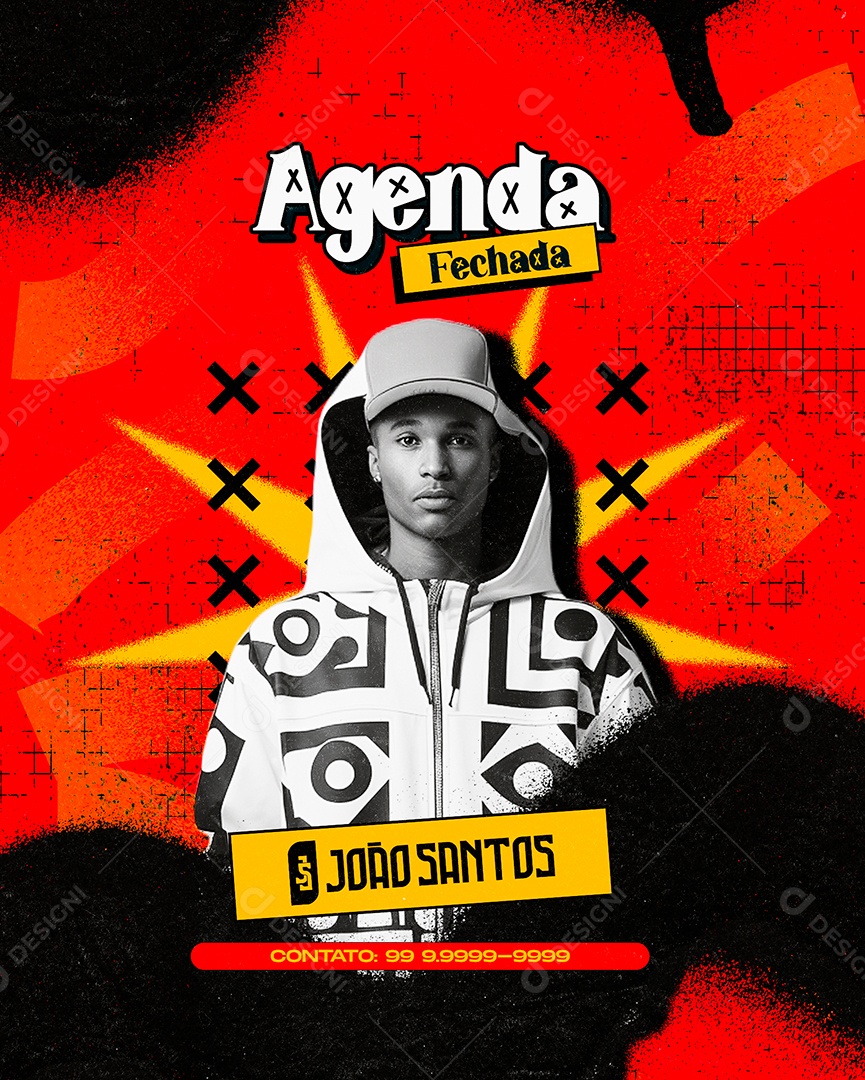Flyer Agenda Fechada João Santos Social Media PSD Editável