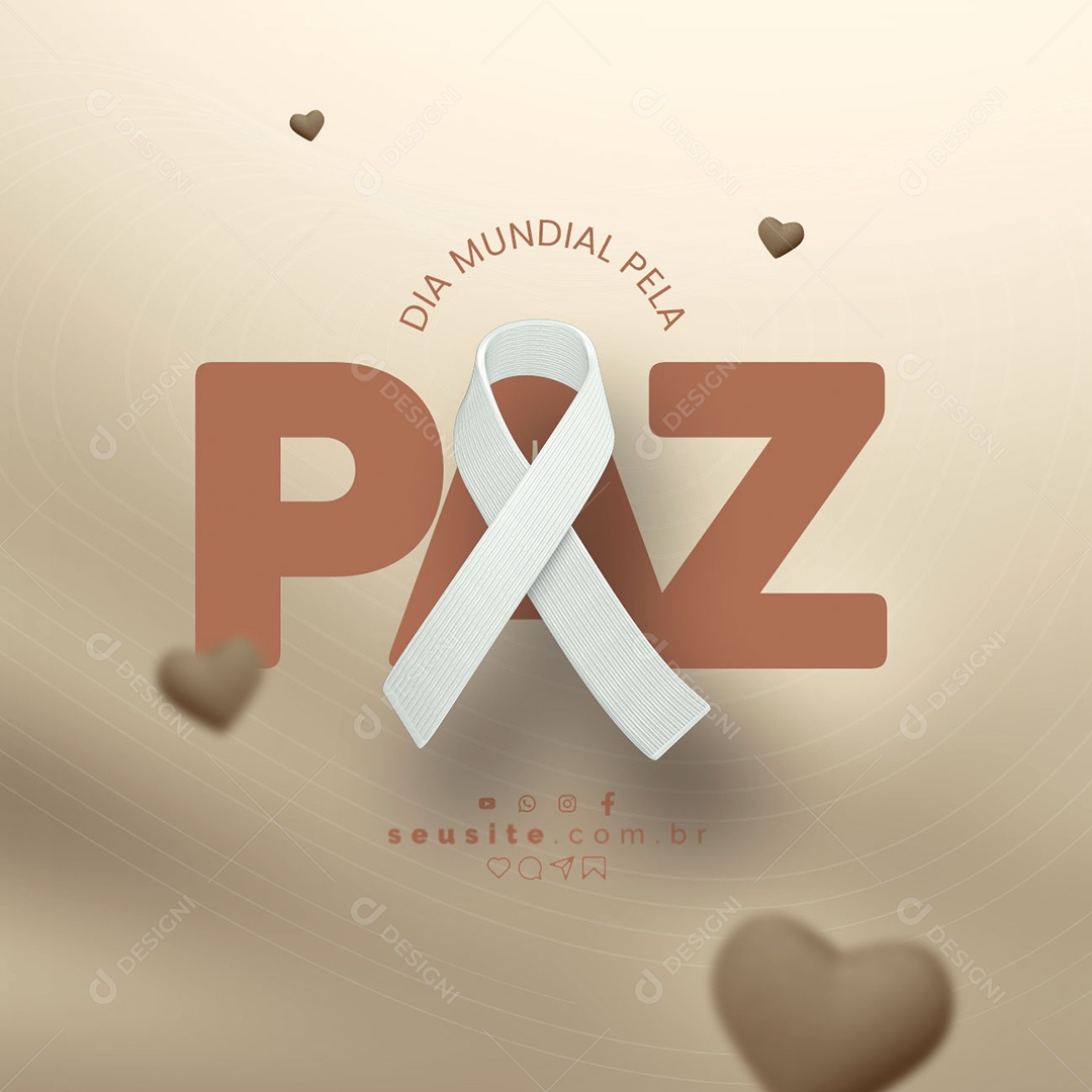 Dia Mundial da Paz 1 de Janeiro Social Media PSD Editável