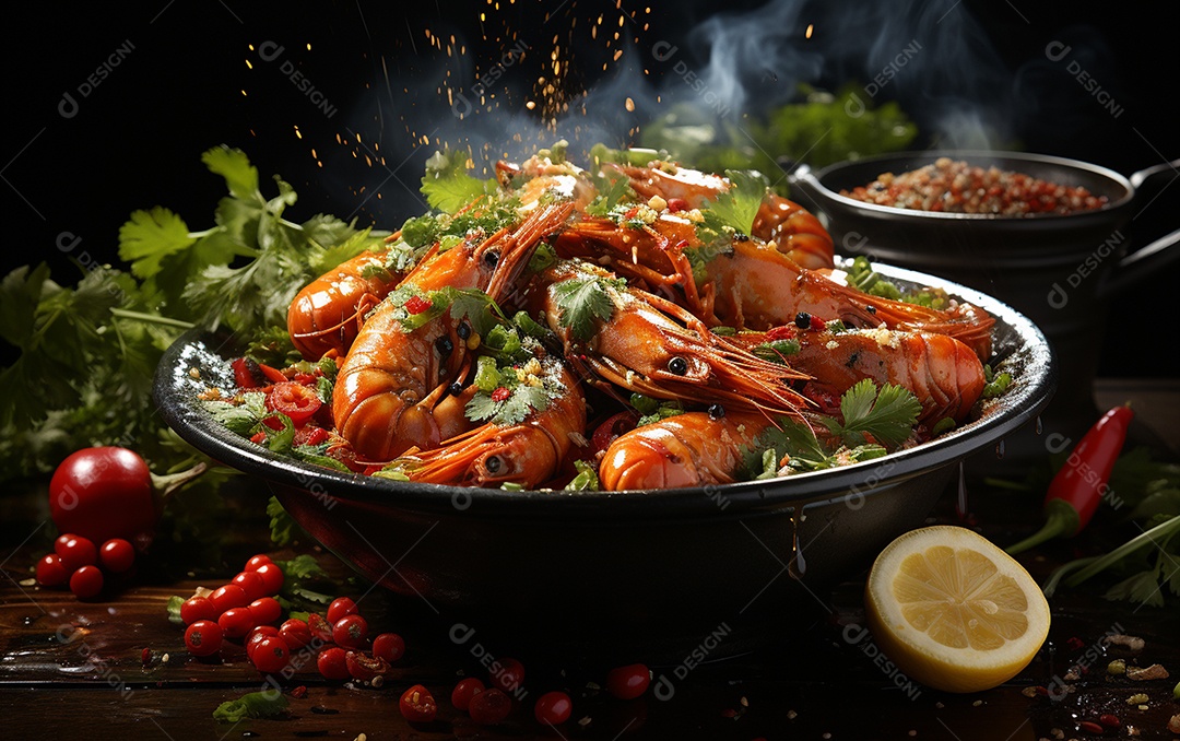 Um Banquete de criações culinárias cativante sobre fundo isolado