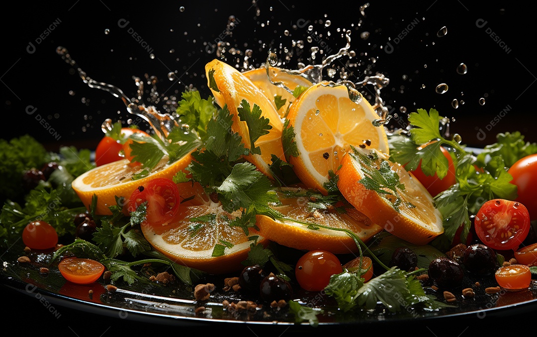 Um Banquete de criações culinárias cativante sobre fundo isolado