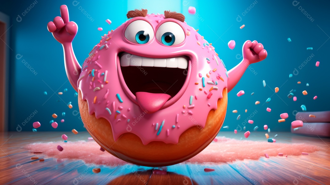 Dia Mundial do Donut, 5 de junho Desenho animado 3D Generative AI.