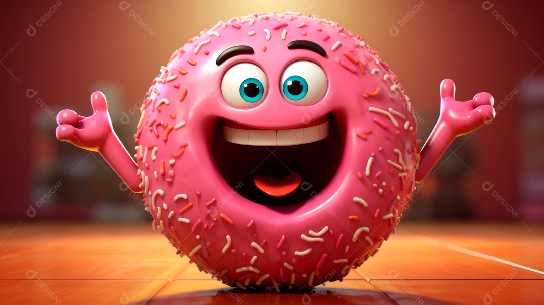 Dia Mundial do Donut, 5 de junho Desenho animado 3D Generative AI.