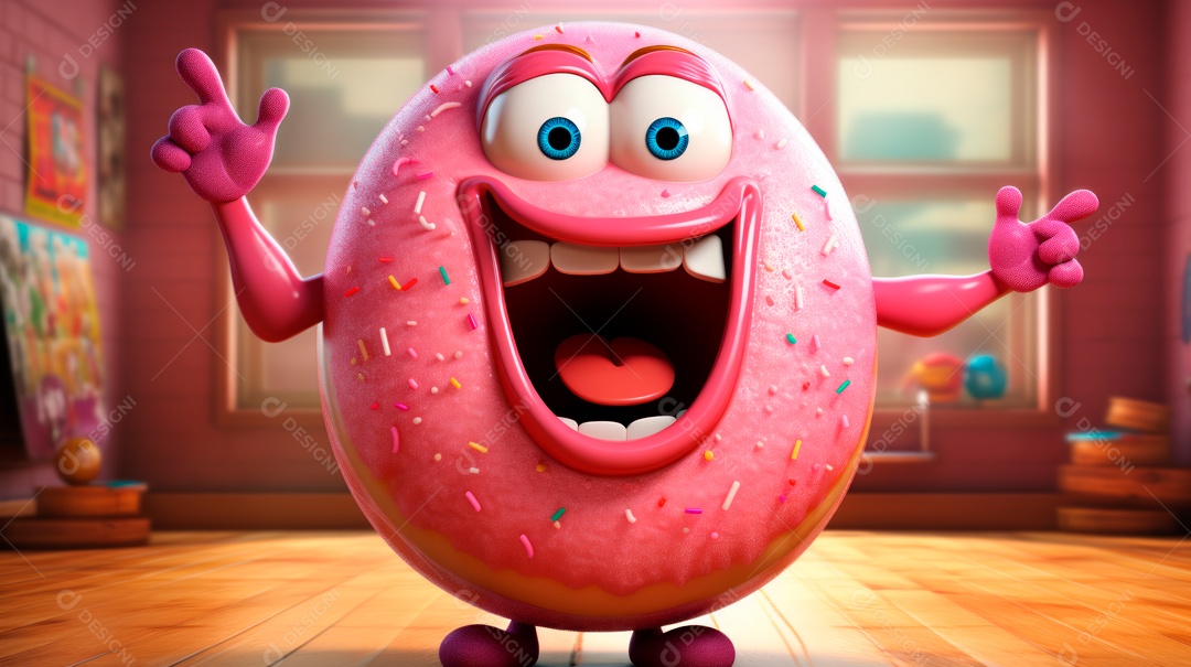 Dia Mundial do Donut, 5 de junho Desenho animado 3D Generative AI.