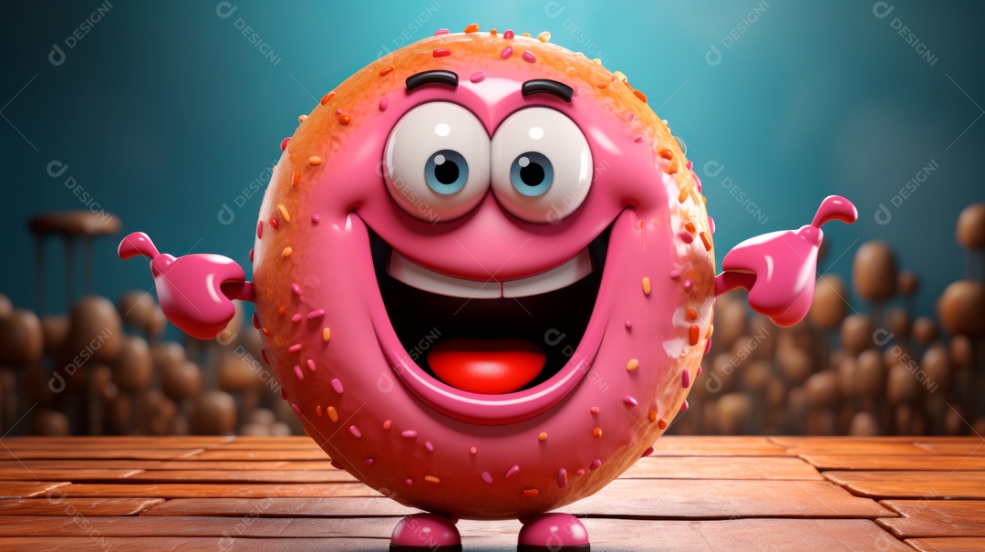 Dia Mundial do Donut, 5 de junho Desenho animado 3D Generative AI.