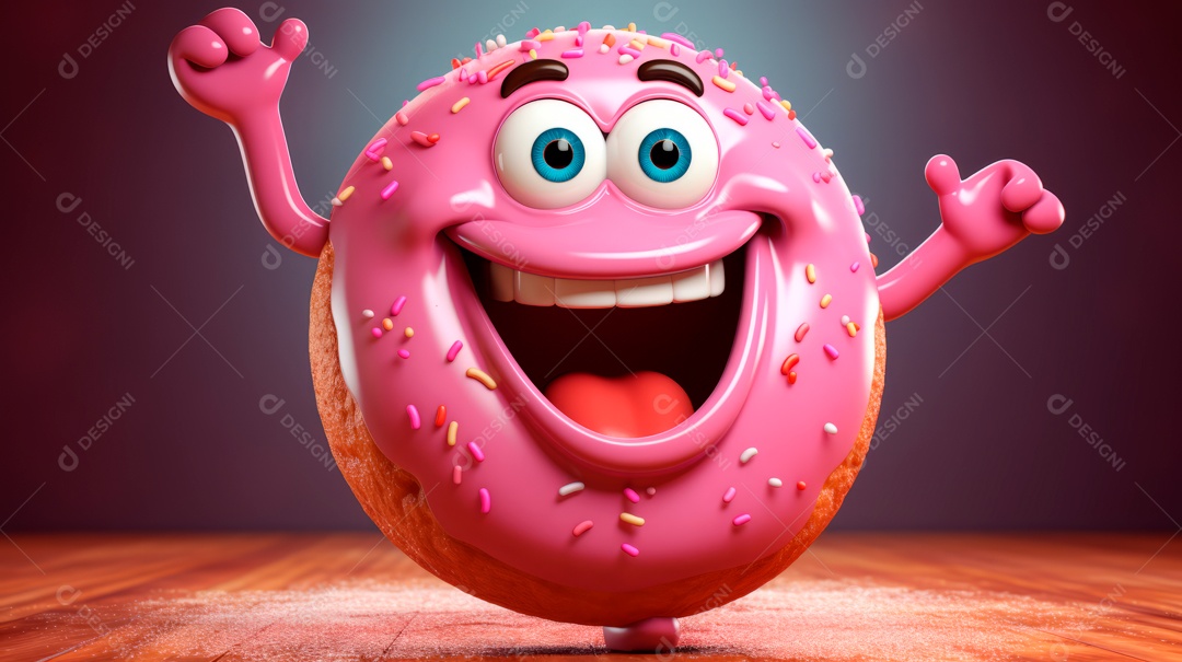 Dia Mundial do Donut, 5 de junho Desenho animado 3D Generative AI.
