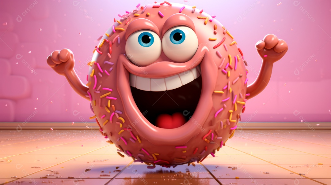 Dia Mundial do Donut, 5 de junho Desenho animado 3D Generative AI.