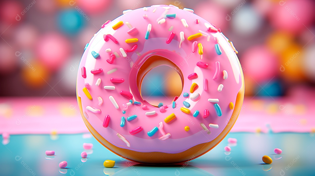 Dia Mundial do Donut, 5 de junho Desenho animado 3D Generative AI.